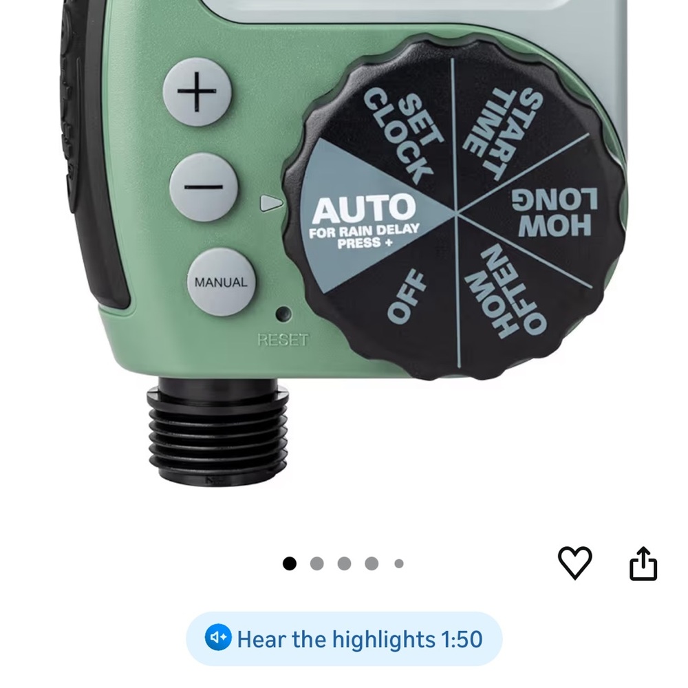 Water Timer Sprinkler single Outlet Programmable Hose plant system landscape new